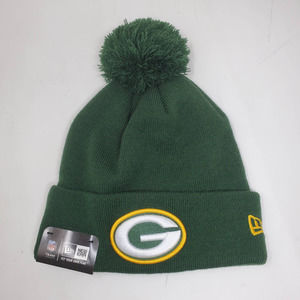 NFL New Era Green Bay Packers Solid Pom Beanie MI2